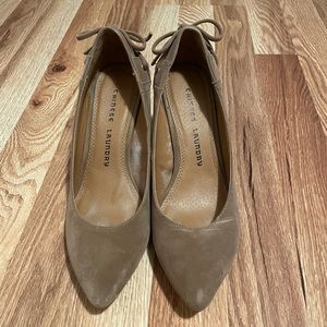 Chinese Laundry Faux Suede Lace-back Heels